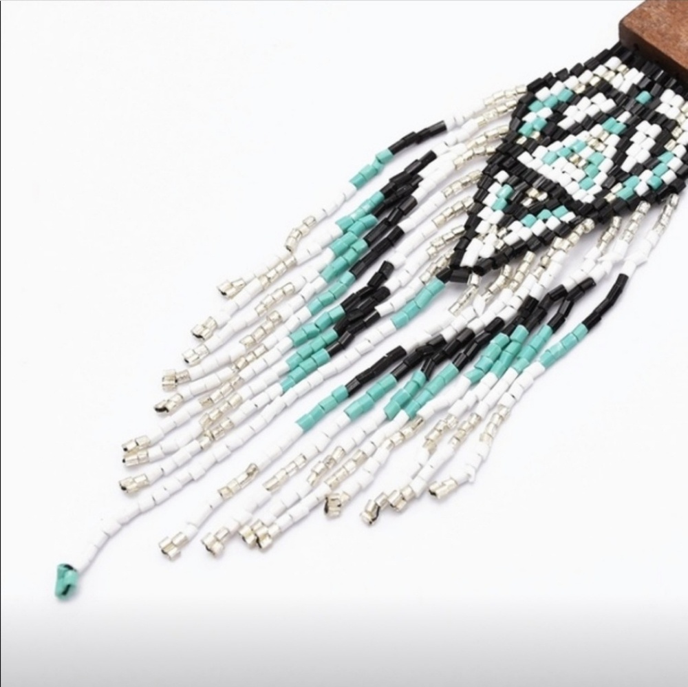 Boho Beaded Dangle Earrings - Picture 2 of 4